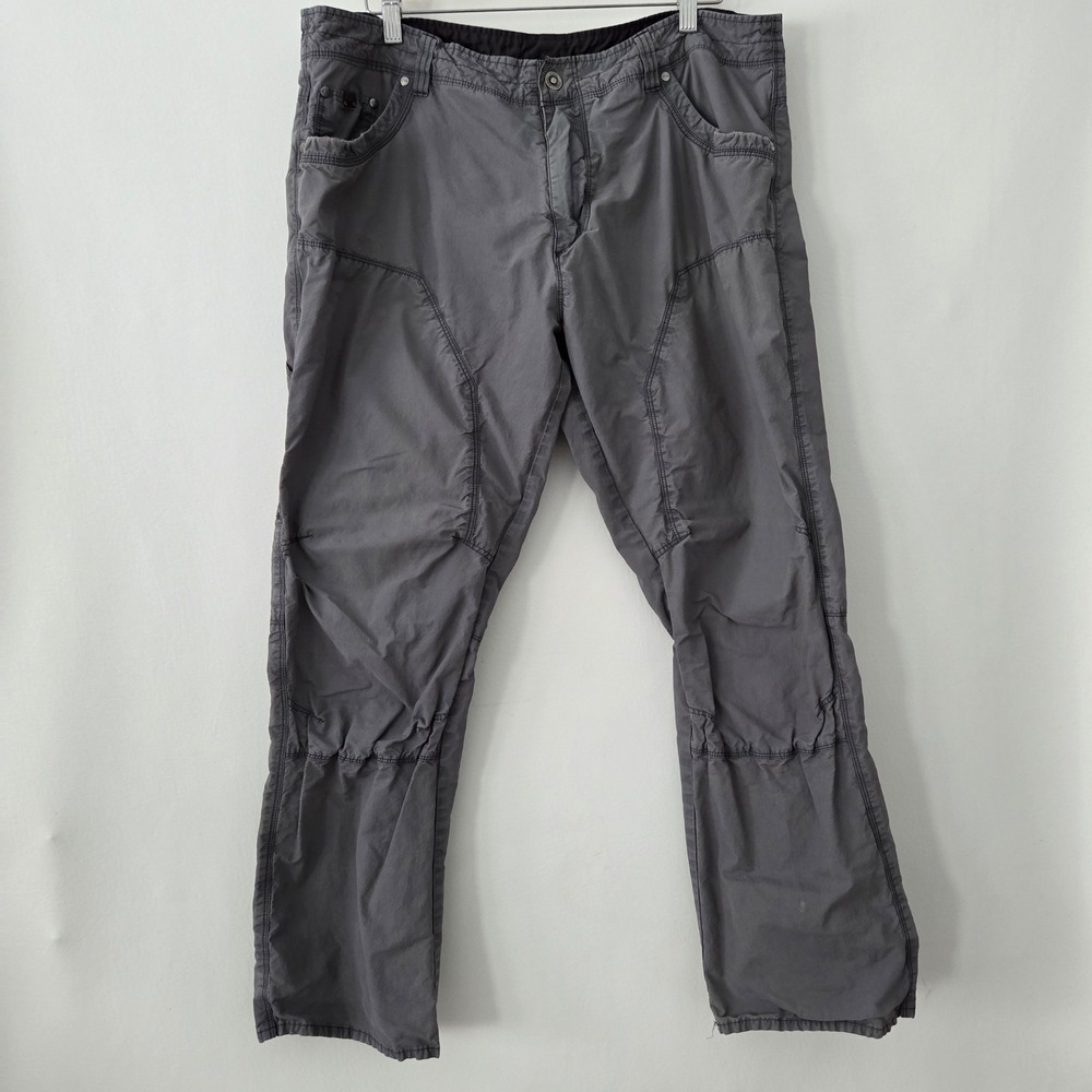 KUHL Mens Pants Gray Cargo Style 40x30 Relaxed Fit Outdoor Adventure‎